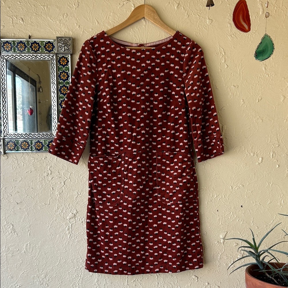 Boden Floral Corduroy Dress 🌷 size 6